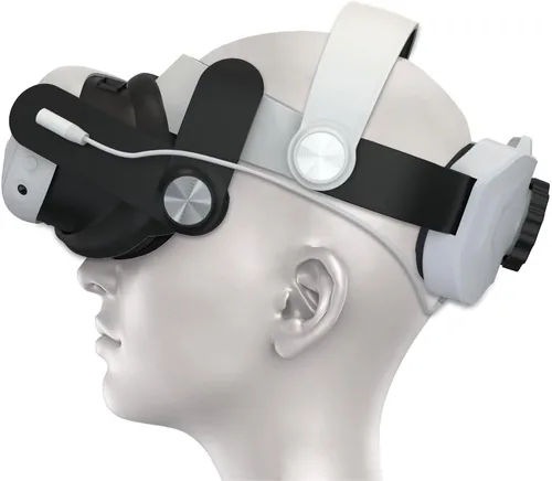 Vista 5 de 6000mAh Head Strap for MetaOculus Quest 3, MTomatoVR Replacement VR Strap Built-in 6000mAh Battery, Enhance 3-5 Hours Gaming Time, Comfort Headstrap
