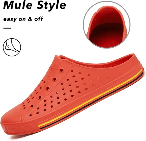 Vista 4 de SAGUARO Zuecos de jardín para hombre y mujer, zapatos casuales unisex de secado rápido, sandalias de verano antideslizantes para playa