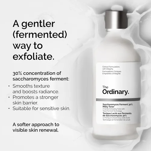 Vista 6 de The Ordinary Saccharomyces Ferment - Tóner lechoso al 30%, tóner exfoliante e hidratante para una piel más suave y brillante, 3.4 onzas líquidas