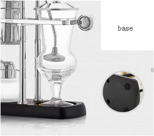 Vista 3 de JITEM Cafetera Belgium - Cafetera de lujo con sifón de equilibrio familiar real, diseño elegante, estilo retro con mango en U, olla de sifón