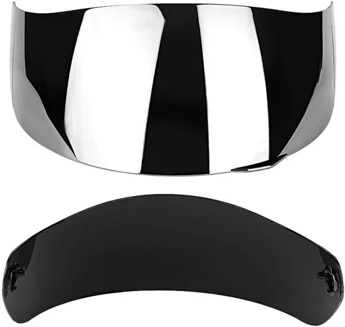Vista 6 de Visera de casco para K1 K3 K5, chapada, cara completa, material de PC, antivaho