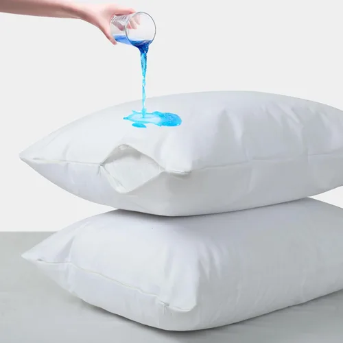 Vista 9 de Protectores de almohada impermeables con cremallera, tamaño Queen, paquete de 2 fundas protectoras de almohada con cremallera, fundas protectoras