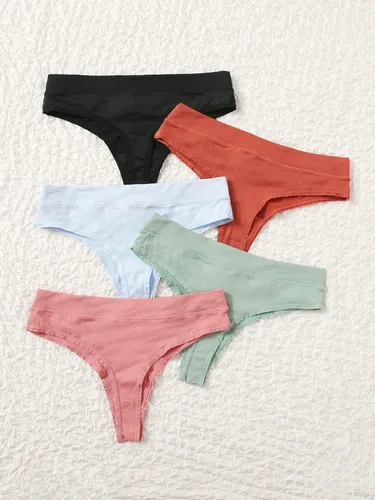 Vista 3 de Verdusa Ropa interior de maternidad sin costuras para mujer, paquete de 5