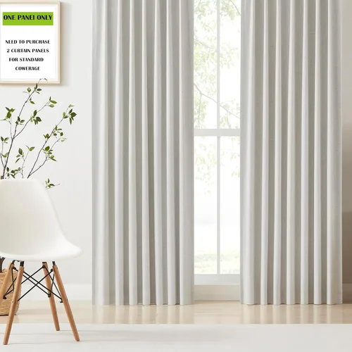 Vista 2 de Kayne Studio Cortinas opacas plisadas para sala de estar y dormitorio, habitación de bebé, cortinas con aislamiento térmico para oscurecer la Natural