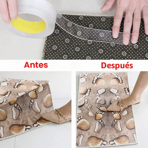 Vista 6 de Cinta nano de doble cara resistente, 16.4 pies, cinta de montaje fuerte multiusos, reutilizable, extraíble, lavable, sin rastro, adhesivo de gel