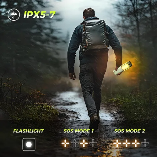Vista 6 de Luces de camping telescópicas recargables de 14000 mAh LED, linternas magnéticas multifunción para iluminación de obra, lámpara de tienda de camping