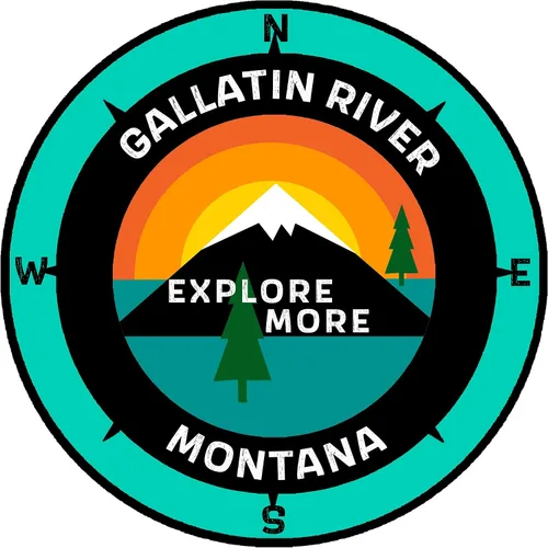 Vista 6 de Gallatin River, Montana - Explore More - Calcomanía para ventana de coche y camión de 3.5 pulgadas