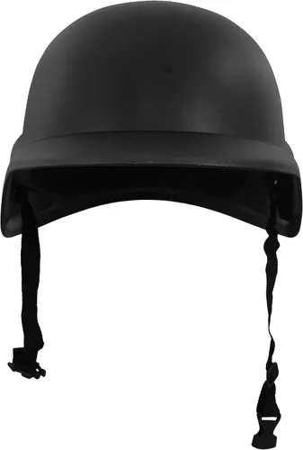 Vista 3 de Nicky Bigs Novelties Casco táctico de combate Airsoft negro para adultos, accesorio para disfraz de Halloween, cosplay, teatro, paintball, ligero