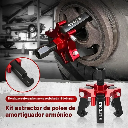 Vista 5 de BILITOOLS Adjustable 3-Jaw Harmonic Balancer Puller for Crankshaft Dampers
