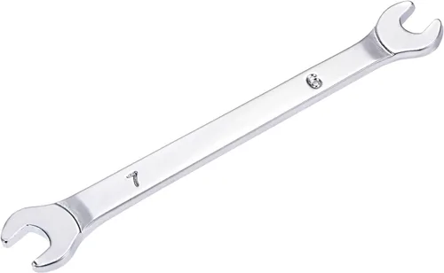 Vista 4 de uxcell Llave fina de extremo abierto, espejo métrico de 0.236 in x 0.276 in, acero de alto carbono, para mantenimiento doméstico y reparaciones