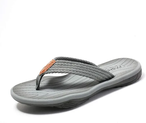 Vista 3 de Husmeu Sandalias de verano para hombre, sandalias de playa para hombre, antideslizantes, cómodas, con soporte de arco, sandalias de tanga, zapatos