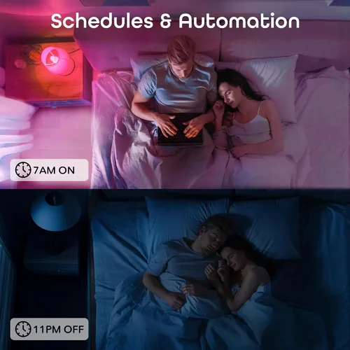 Vista 8 de Geeni Prisma Plus - Bombilla inteligente, 800 LED regulables que cambian de color, blanco sintonizable, funciona con Alexa y Google Home, control
