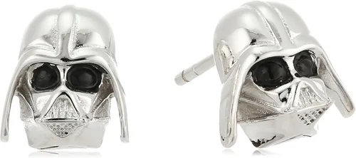 Vista 3 de Star Wars Joyería Darth Vader 925 plata esterlina 3D Stud Pendientes y collar colgante (SALES1SWMD)