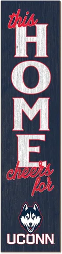 Vista 45 de KH Sports Fan Letrero de Alabama Crimson Tide This Home Cheers for Porch Leaner, 11 x 46 pulgadas, carmesí de marea carmesí; muestra tu espíritu