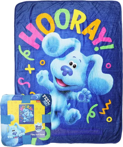 Vista 3 de Northwest Blues Clues - Manta de seda táctil, 46 x 60 pulgadas, azul hurra
