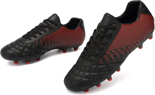 Vista 6 de ASOCO DREAM Soccer Shoes Mens Firm Ground Soccer Cleats Outdoor Indoor Athletic Football Shoes Professional Futsal Training Sneakers