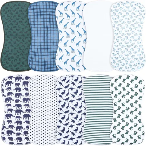 Vista 14 de Juego de 10 paños para eructar para bebés niños y niñas - Paño orgánico para eructos de bebé, toallitas para bebé, trapos para eructos, paños
