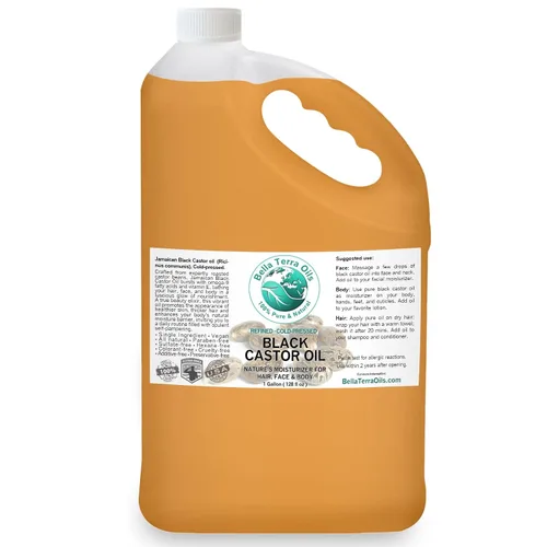 Vista 11 de Bella Terra Oils - Aceite de ricino negro jamaicano 4 oz - Puro y auténtico, lleno de ácido ricinoleico, eleva tu régimen de belleza