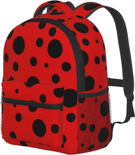 Vista 2 de Mochila infantil para niños y niñas, talla única , catarina de lunares