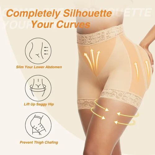 Vista 3 de FeelinGirl Butt Lifter Panties Hip Enhancer Shapewear Tummy Control Body Shaper Faja Shorts