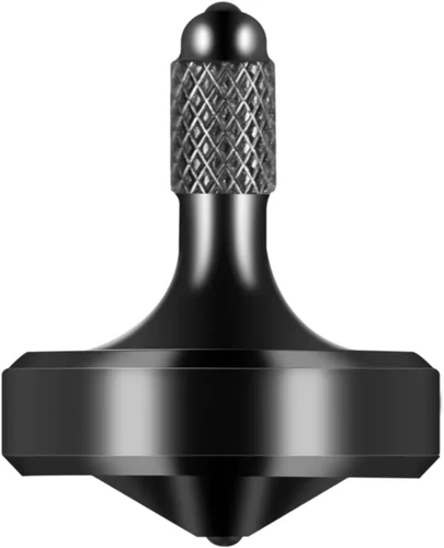 Vista 8 de Exquisita parte superior giratoria de metal, juguete para ansiedad de acero inoxidable muy bien mecanizado, equilibrio perfecto durante más de 9