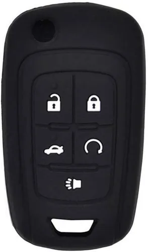 Vista 5 de LemSa 2 piezas de silicona 5 botones Flip Key Fob Cover Remote Keyless Entry Bag para Chevrolet Camaro Cruze Equinox Malibu SS Sonic Spark Volt Aveo