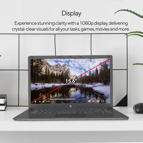 Vista 5 de 15.6" Full HD Intel 4GB RAM 64GB SSD Laptop con Windows 11 - Negro