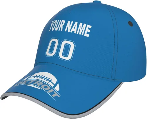 Vista 23 de Gorra personalizada con cualquier nombre y número ajustable, regalo personalizado para papá, hombres, mujeres, jóvenes, fanáticos de los deportes
