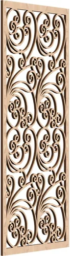 Vista 13 de 9 3/8"W x 24 3/8"H x 1/4"T Marilla Decorativos Paneles de Pared de Madera Calado, Abedul