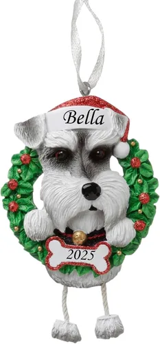 Vista 28 de Adorno personalizado para 2025, raza pura de perro Beagle, adorno para árbol de Navidad, decoración profesional personalizada, regalo para cachorro