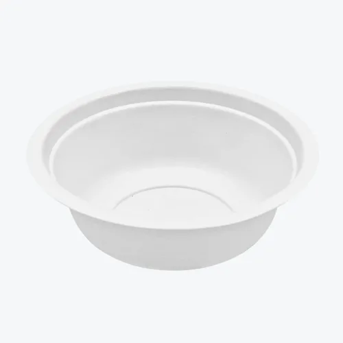 Vista 2 de Cuencos desechables profundos de 12 onzas, 5.3 pulgadas de diámetro, resistentes, 100% biodegradables, aptos para horno, hechos de fibras ecológicas