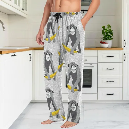 Vista 4 de Fish - Pantalones de pijama para hombre, pantalones de pijama suaves para dormir