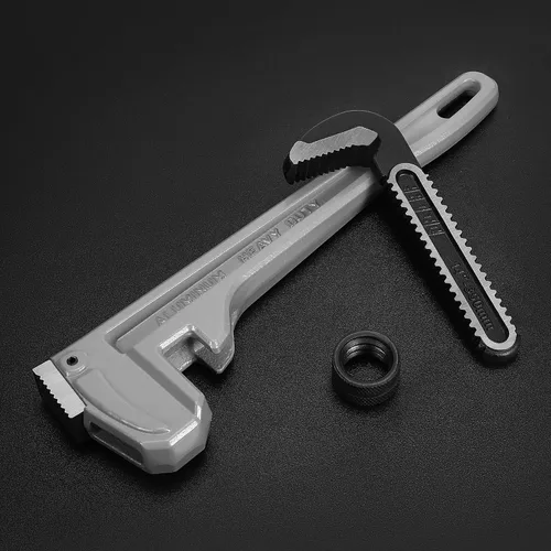 Vista 7 de DURATECH Llave de tubo recta de aluminio resistente de 14 pulgadas, llave de tubo recta de aluminio resistente de 18 pulgadas
