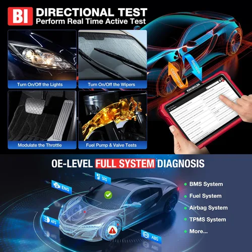 Vista 6 de KINGBOLEN K10 Pro Full Systems Mapa de Topología de Escáner de Coche de 10", Herramienta de Escaneo Bidireccional Bluetooth Escáner OBD2, Servicio