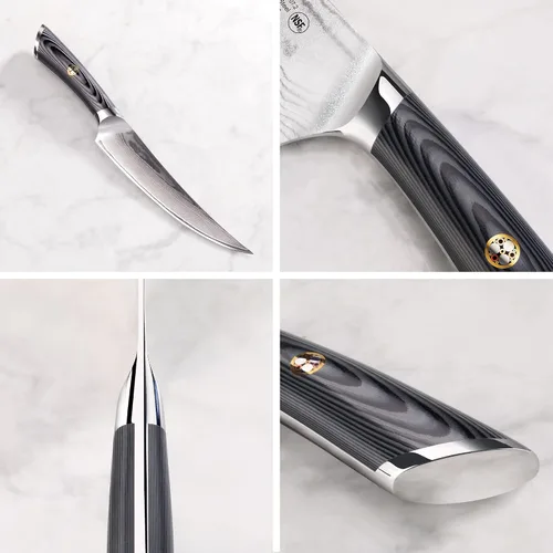 Vista 4 de Cangshan NAKA Series Cuchillo deshuesador de 7 pulgadas con funda, acero forjado X-7 503084