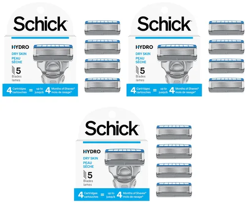 Vista 3 de Schick Hydro 5 Sense Hydrate - Recambios para maquinilla de afeitar para hombres, 4 unidades (paquete de 1)