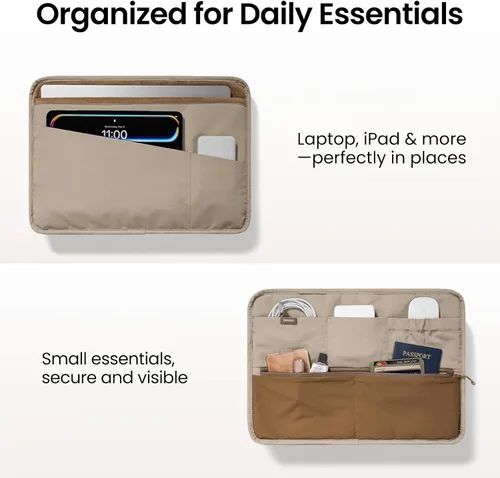 Vista 5 de tomtoc 13-16 Inch Protective Puffy Laptop Carrying Bag for Women, Lightweight Work Laptop Briefcase Fits Macbook Air/Pro/Neo