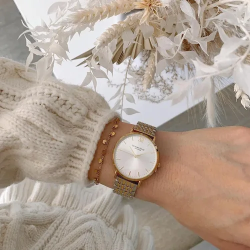 Vista 8 de VICTORIA HYDE Reloj de pulsera de cuarzo dorado para mujer, correa de acero inoxidable, resistente al agua, con pulsera