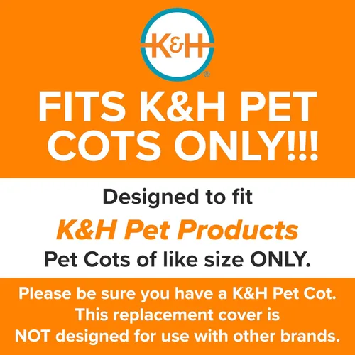 Vista 5 de Cuna de repuesto para mascotas con fabricación original de K&H, (marco no incluido) Designed to fit K&H Medium Pet Cots (Sold Separately), Indoor