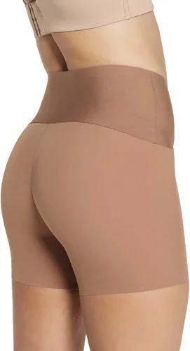Vista 2 de Leonisa Stay-in-Place - Pantalones cortos sin costuras para mujer, cintura alta, control de abdomen