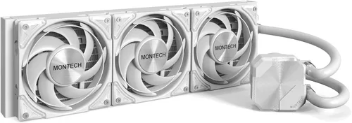 Vista 14 de MONTECH HyperFlow Digital 240 - Enfriador líquido de CPU, AIO de 9.449 in con bomba de 3100 RPM, 2 ventiladores E28 ARGB de 4.724 in, pantalla