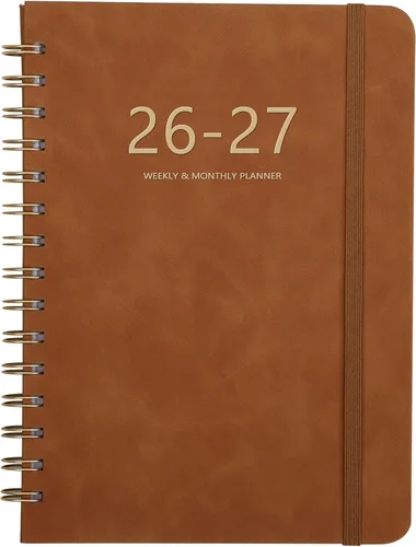 Vista 10 de Agenda académica 2026-2027, agenda semanal y mensual, julio de 2026 a junio de 2027, 6.4 x 8.5 pulgadas, cubierta de piel sintética, agenda anual