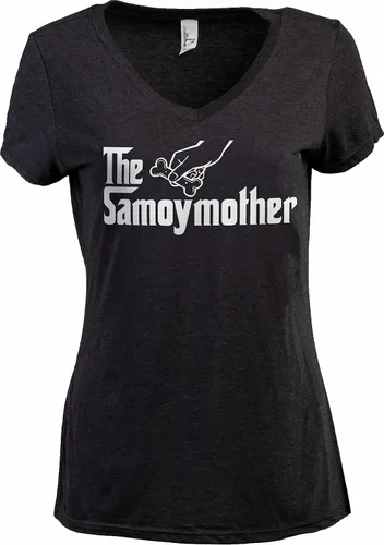 Vista 13 de The Dogmother Divertida camiseta con cuello en V para mujer, con cuello en V (italiano) Greyhound