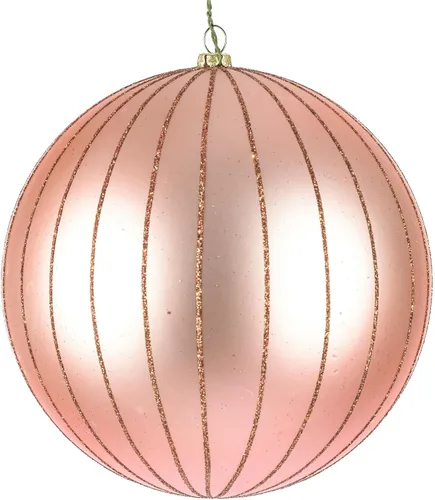 Vista 17 de Vickerman Adorno navideño de bola de avena mate con purpurina de 5 pulgadas. Incluye 4 piezas por bolsa.