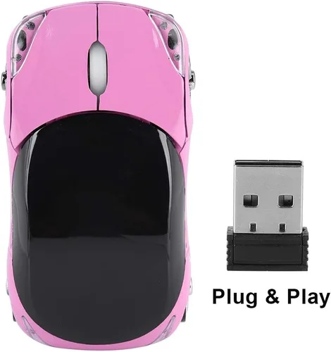 Vista 3 de Ratón, 2.4G Ratón Bluetooth Ratón óptico 1600DPI para MacMEWindows PCTablet Gaming Office (rosa)