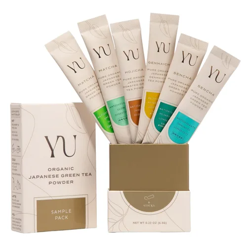 Vista 9 de Yu Tea Decaf Organic Sencha Green Tea Powder, 100 porciones, rico en antioxidantes, EGCG y L-teanina, hoja japonesa pura de la primera cosecha, sin