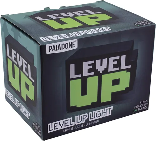 Vista 7 de Paladone Level Up PP8588 - Luz de nivel para juegos con sonido retro, funciona con pilas, multicolor