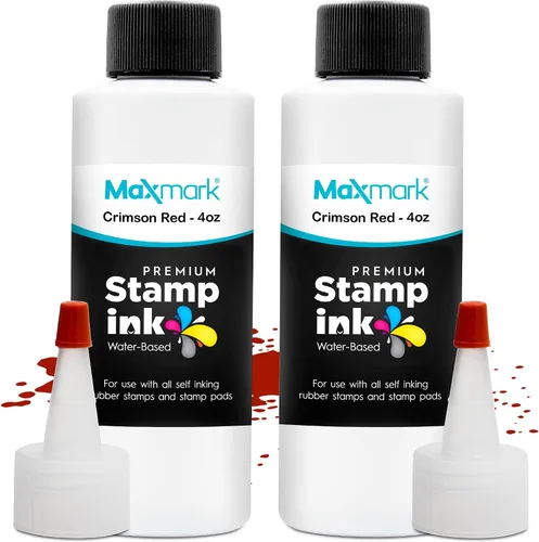 Vista 58 de MaxMark Premium - Tinta de recarga con punta de control en botella para sellos autoentintados, color negro - 1 onza