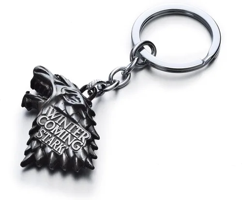Vista 3 de REINDEAR Llavero de metal oficial de Game of Thrones House Stark Sigil Crest
