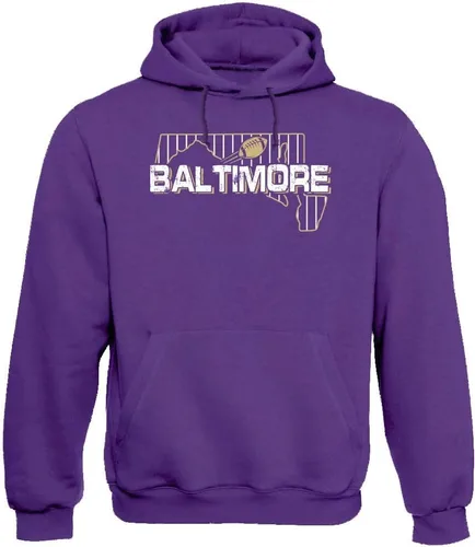 Vista 3 de Xtreme Apparrel Team Field Map Men's Hoodie Sweatshirt for Football Fans